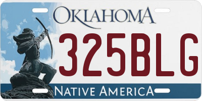 OK license plate 325BLG
