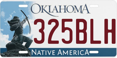 OK license plate 325BLH