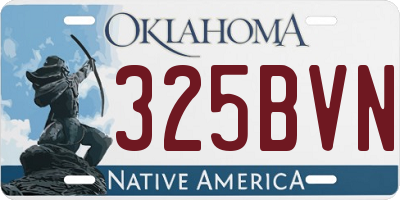 OK license plate 325BVN