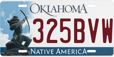OK license plate 325BVW