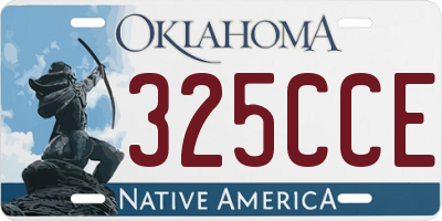 OK license plate 325CCE