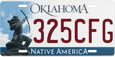 OK license plate 325CFG
