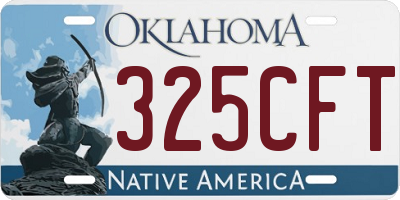 OK license plate 325CFT