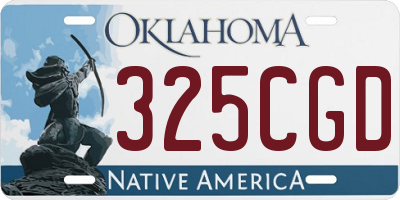 OK license plate 325CGD