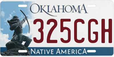 OK license plate 325CGH