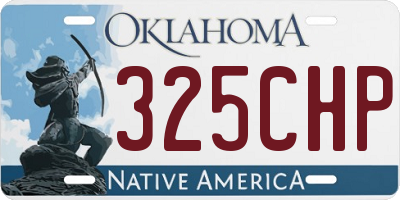 OK license plate 325CHP