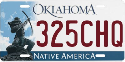 OK license plate 325CHQ