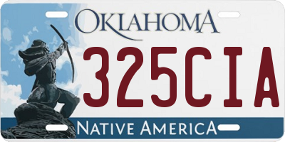 OK license plate 325CIA