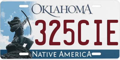 OK license plate 325CIE