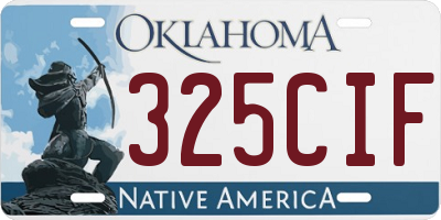 OK license plate 325CIF