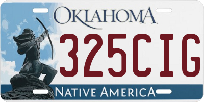 OK license plate 325CIG