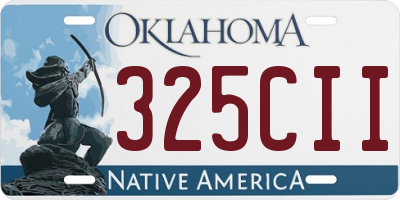 OK license plate 325CII