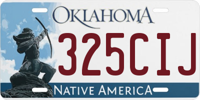 OK license plate 325CIJ