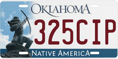 OK license plate 325CIP