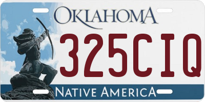 OK license plate 325CIQ