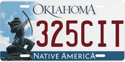 OK license plate 325CIT