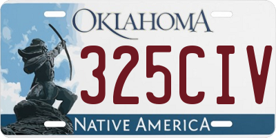 OK license plate 325CIV