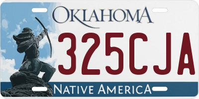 OK license plate 325CJA