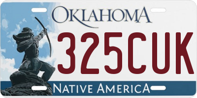 OK license plate 325CUK