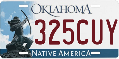 OK license plate 325CUY