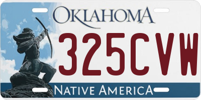 OK license plate 325CVW