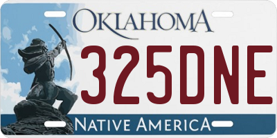 OK license plate 325DNE