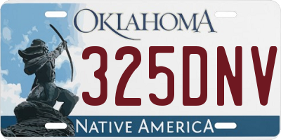 OK license plate 325DNV