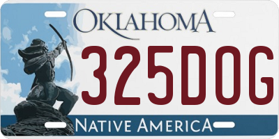 OK license plate 325DOG