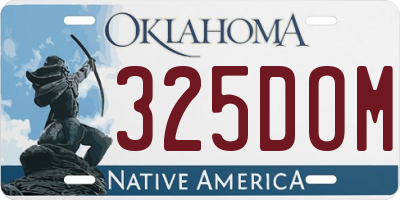 OK license plate 325DOM