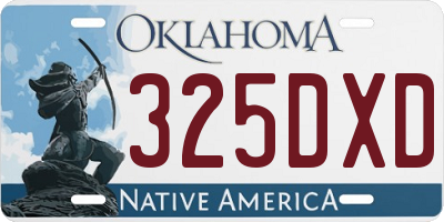 OK license plate 325DXD