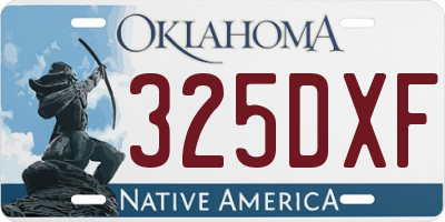 OK license plate 325DXF