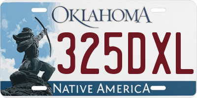 OK license plate 325DXL
