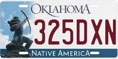 OK license plate 325DXN