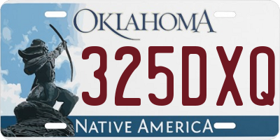 OK license plate 325DXQ