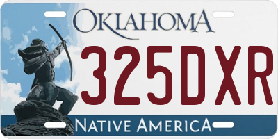 OK license plate 325DXR