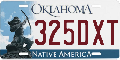 OK license plate 325DXT