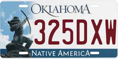 OK license plate 325DXW