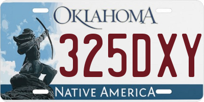 OK license plate 325DXY