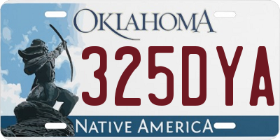 OK license plate 325DYA
