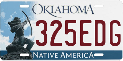 OK license plate 325EDG