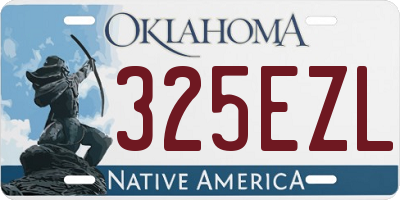 OK license plate 325EZL