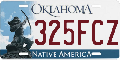 OK license plate 325FCZ