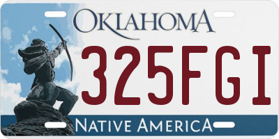 OK license plate 325FGI