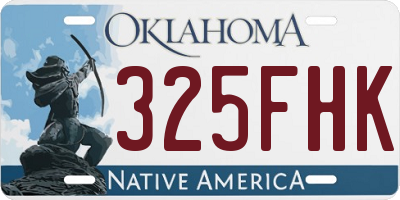 OK license plate 325FHK