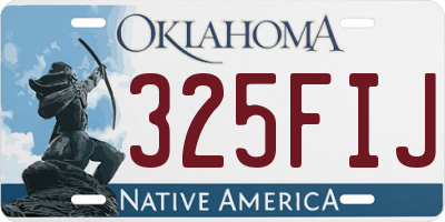 OK license plate 325FIJ