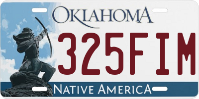 OK license plate 325FIM