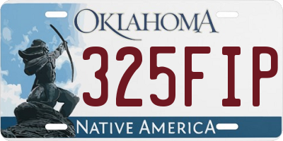 OK license plate 325FIP