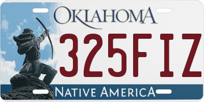OK license plate 325FIZ