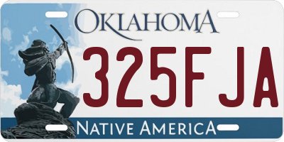 OK license plate 325FJA