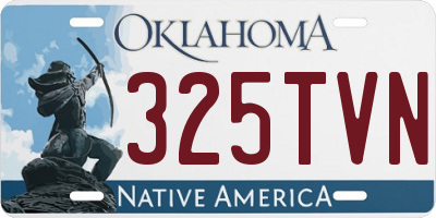 OK license plate 325TVN